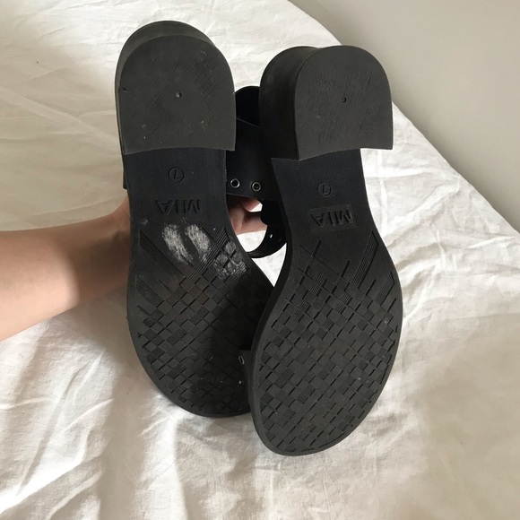 Black leather MIA sandals - Picture 4 of 4